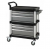 STANDARD 3 SHELVES STORAGE CART W/6 DRAWERS