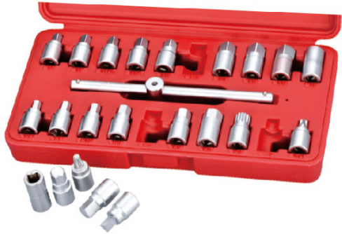 23 PIECES 3/8"DR DRAIN PLUG KEY & T-BAR