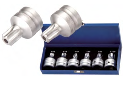 6PCS 3/4"DR. SPLINE & TAMPER-TORX SOCKET TOOL SET