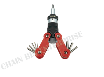 15-IN-1 RATCHET SCREWDRIVER WITH HEX KEY WRENCH