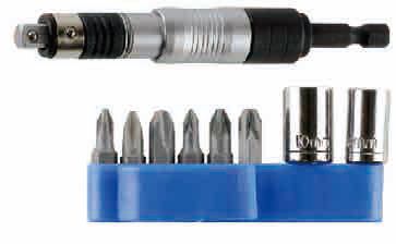 9PC 1/4" DRIVE, UNIVERSAL 2-IN-1 SB-ADAPTER WITH SOCKETS & BITS SET