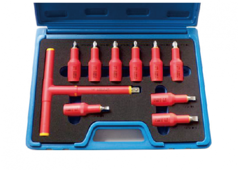 11 PCS 1/2DR. VDE BIT SOCKET SET