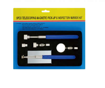 5PCS TELESCOPING MAGNETIC PICK-UP & INSPECTION MIRROR KIT