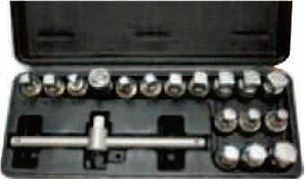 DRAIN PLUG KEY SET,3/8"DR.,18PC