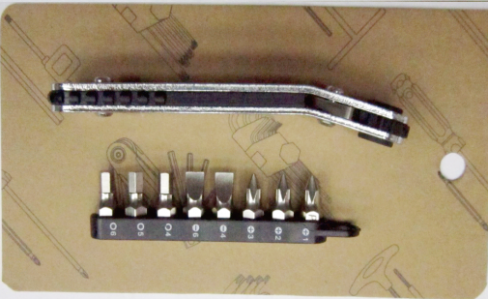 9PCS RATCHET AND BITS SET