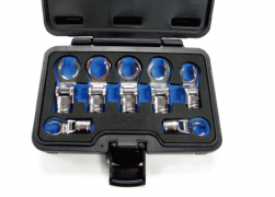 7 PCS FLEXIBLE CROW FOOT SOCKET WRENCH - 11,12,14,16,17,18,19 MM - 3/8"DR.