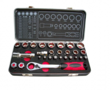 28PCS GO-THROUGH SPLINE SOCKET & BITS SET