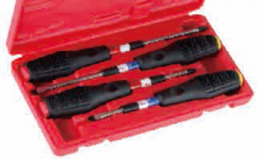 4 PC PHILLIPS & SLOTTED SCREWDRIVER SET